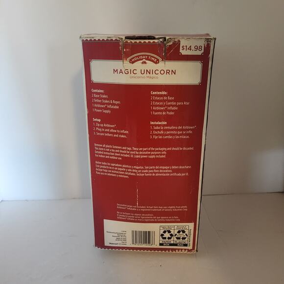 Christmas Magic Unicorn inflateable - Picture 4 of 4